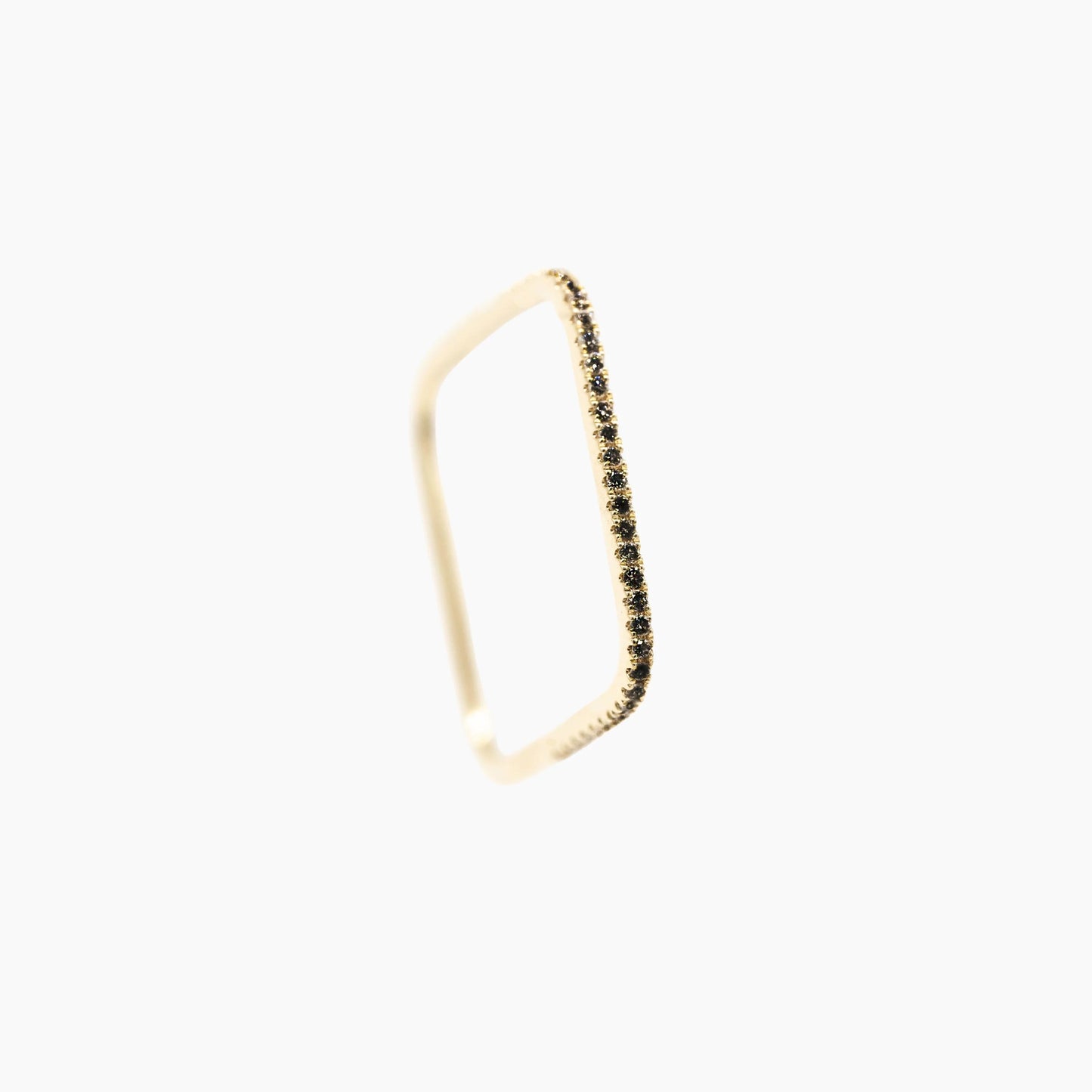 Bague Square - Diamants Noirs