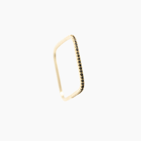 Bague Square - Diamants Noirs