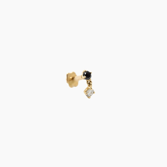 Piercing June Diamants Noirs - Or Jaune