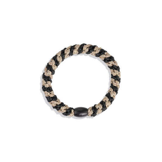 Black Beige Glitter Stripe