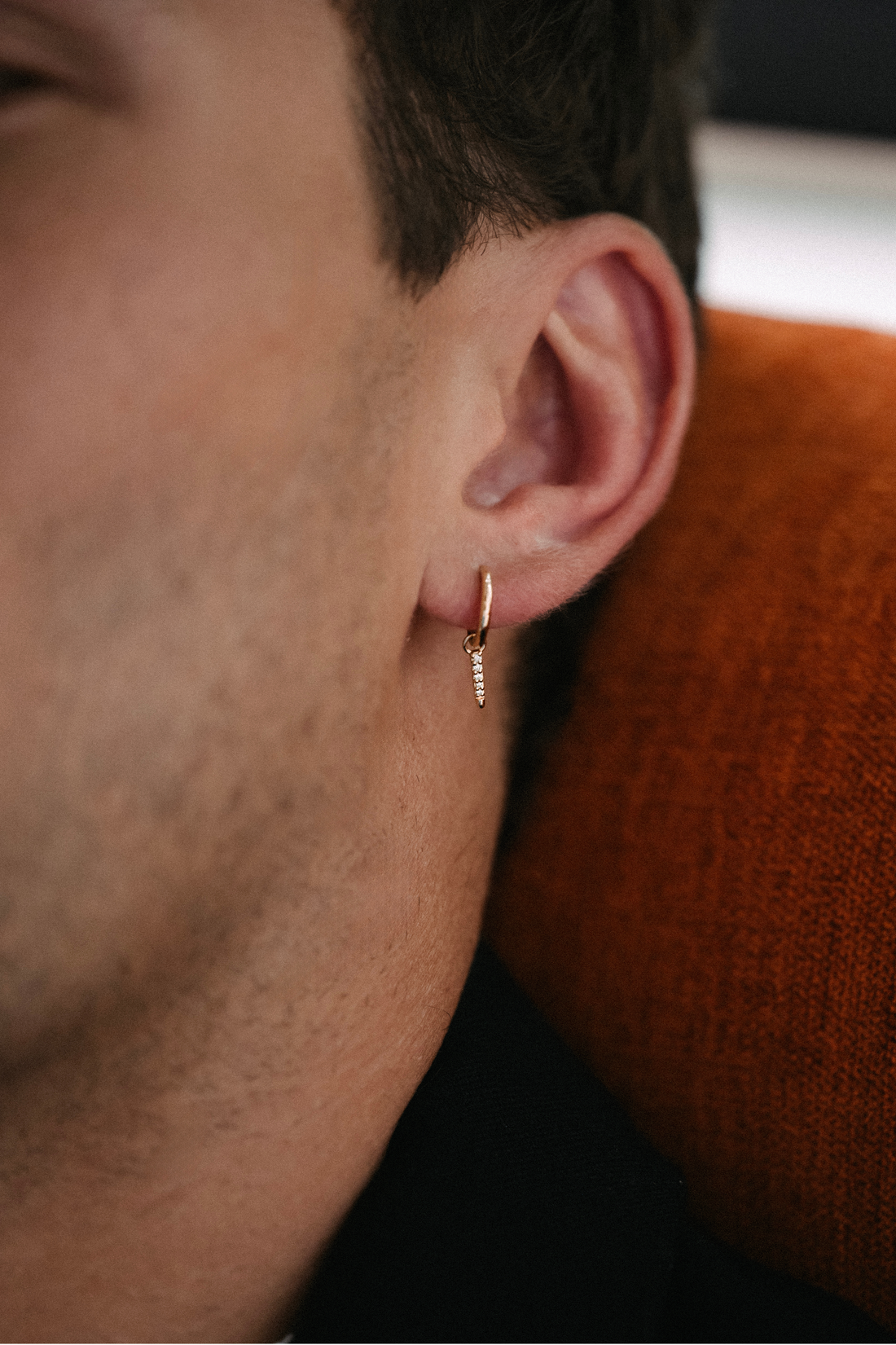 Boucle d'Oreille Unique - Créole Simon - 7mm