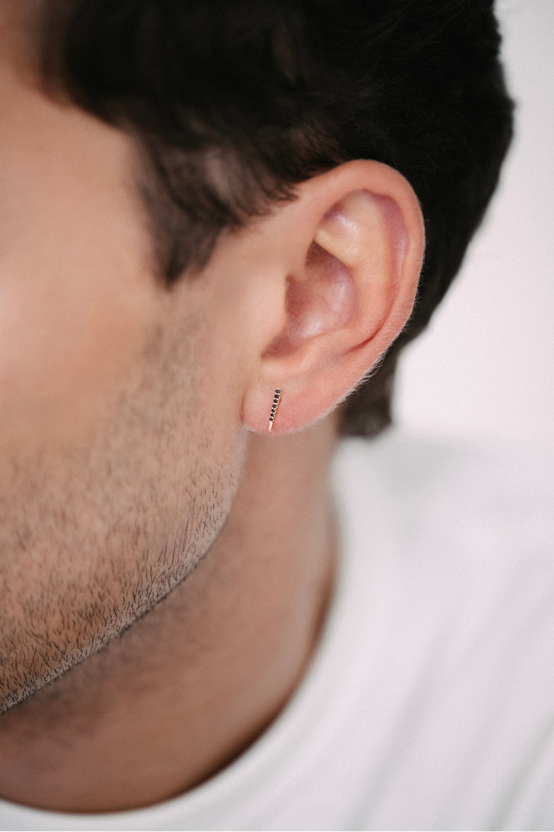 Boucle d'Oreille Unique - La Josie - Diamants Noirs