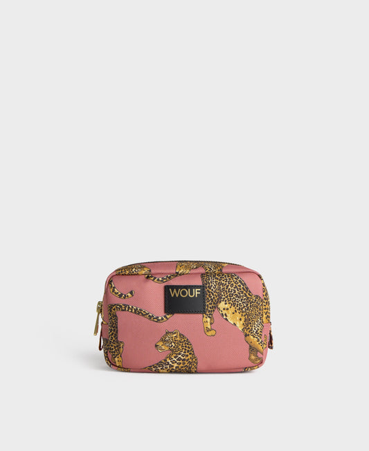 Blush Leopard Makeup Bag