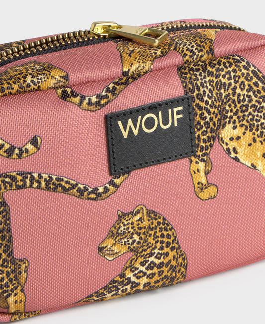 Blush Leopard Makeup Bag