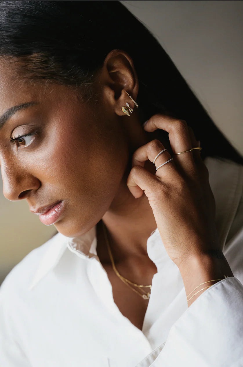 Boucle d'Oreille Unique - Créole Cobra