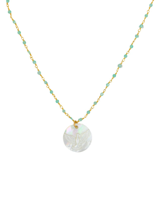 Collier White Bird Summer