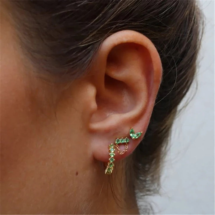 Boucle d'oreille Little Green Party Set