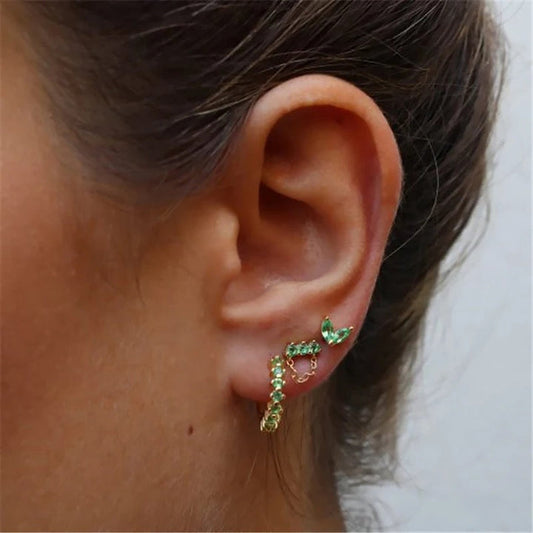 Boucle d'oreille Little Green Party Set