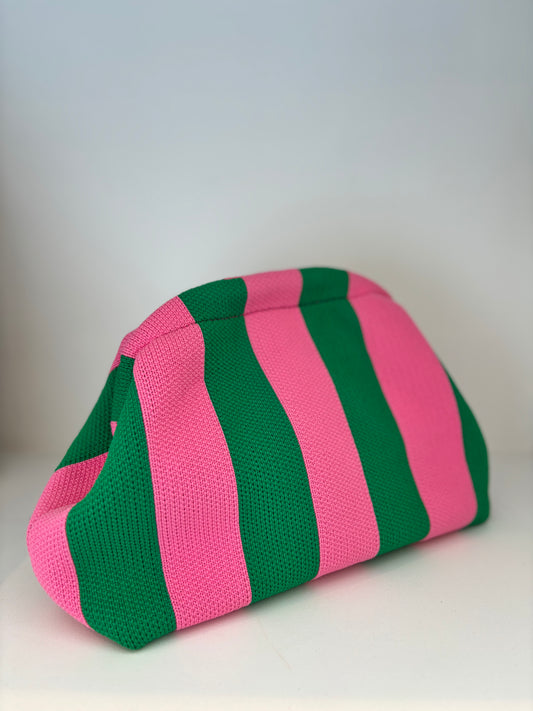 Pochette - Rose et vert