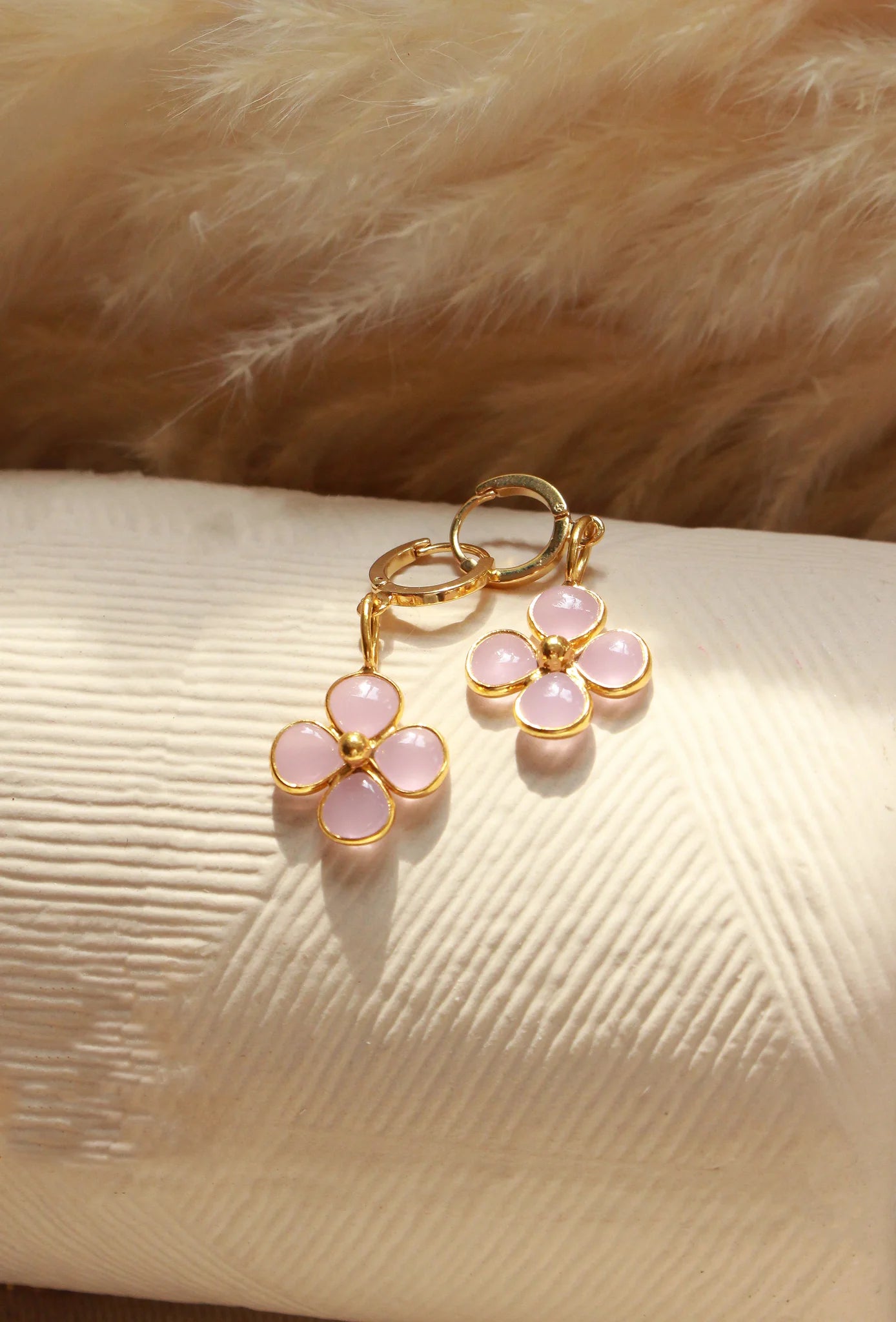 Boucles d'oreilles poésie trèfle