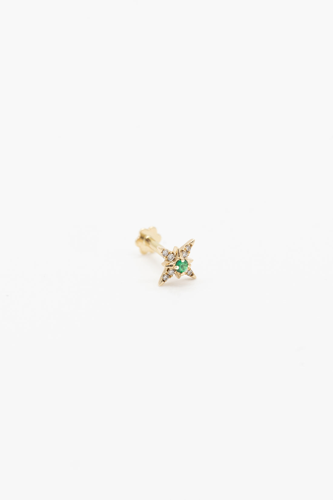 Piercing Star Émeraude - Or Jaune