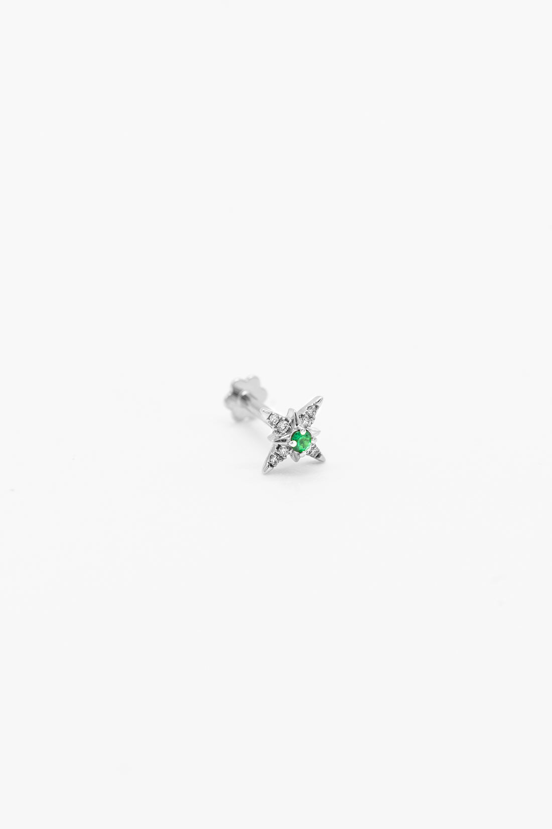 Piercing Star Émeraude - Or Blanc