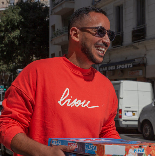 Sweat Bisou Rouge Adulte