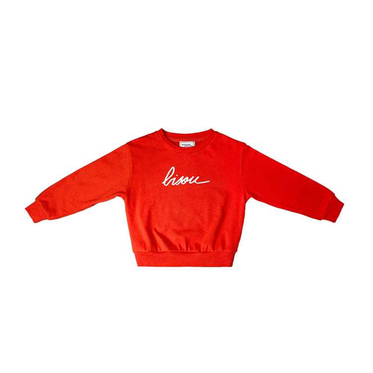 Sweat Bisou rouge Kids