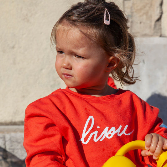Sweat Bisou rouge Kids