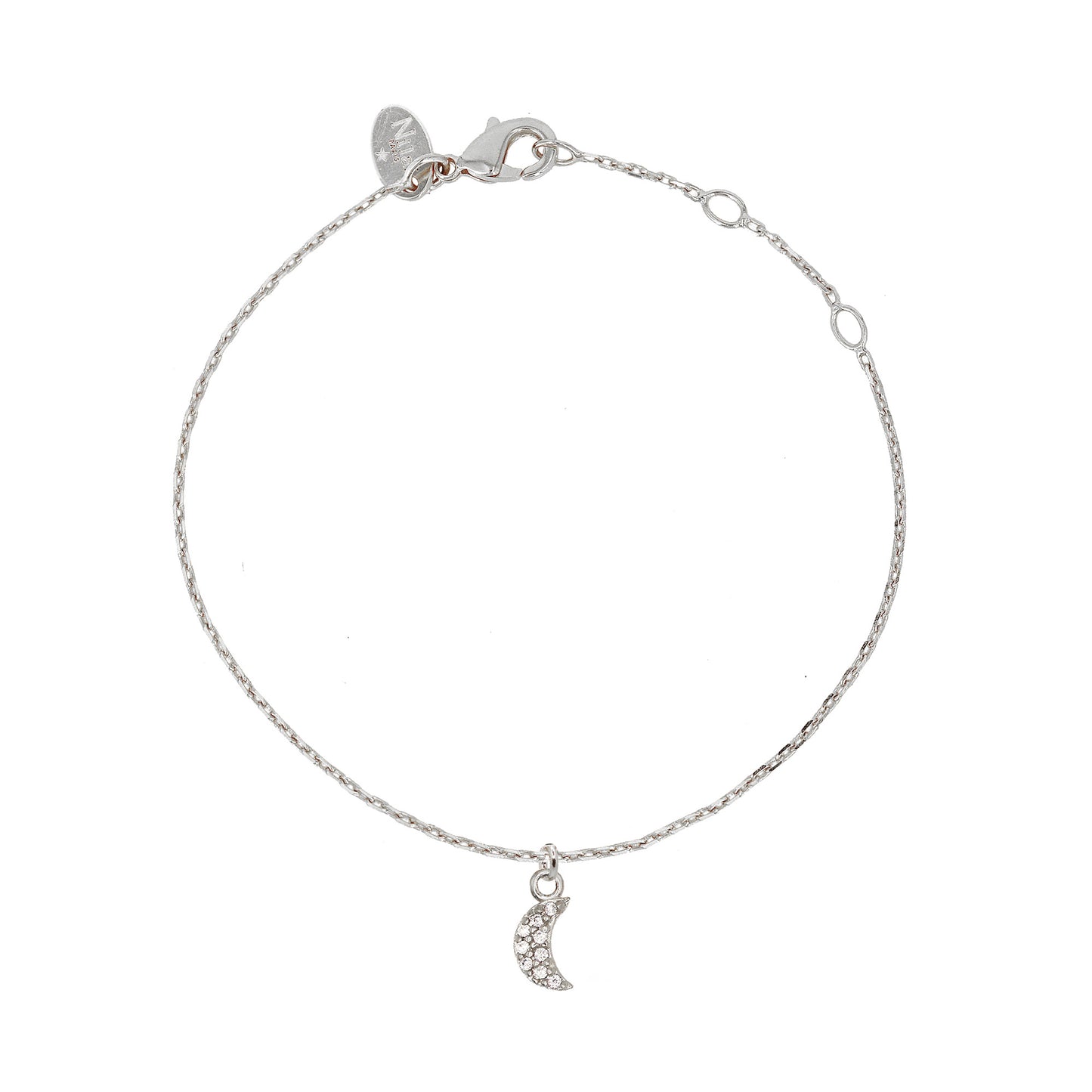 Bracelet Nilai modèle lily argent avec pendentif lune