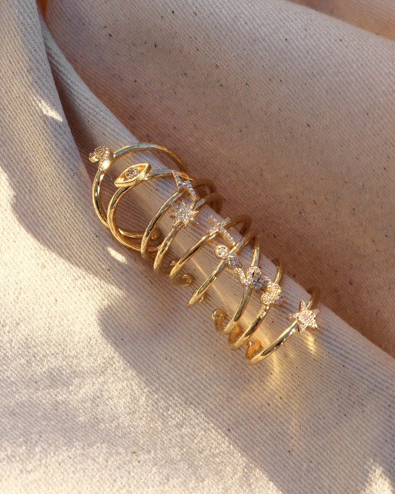 Bague Lily Puce Dorée