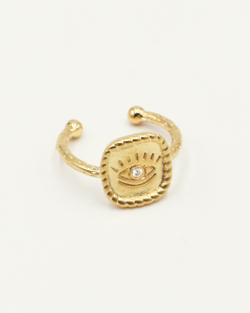 Bague mini oracles carrée oeil de la marque nilai