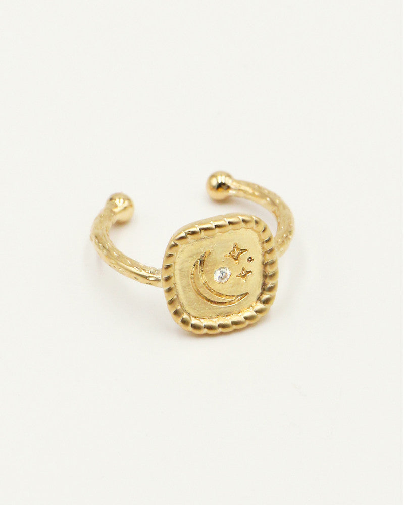 Bague mini oracles carrée lune de la marque nilai