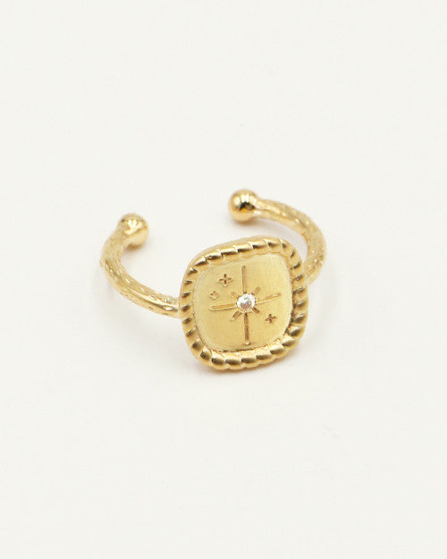 Bague mini oracles carrée étoile de la marque nilai