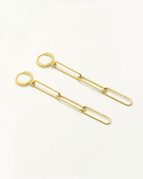 boucles d'oreilles grandes mailles rectangulaires