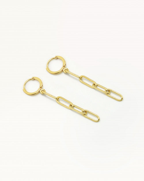 boucles d'oreilles pendantes avec mailles pure