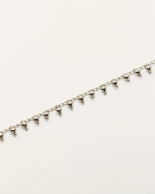 Bracelet Nilaï orné pampilles rondes argent