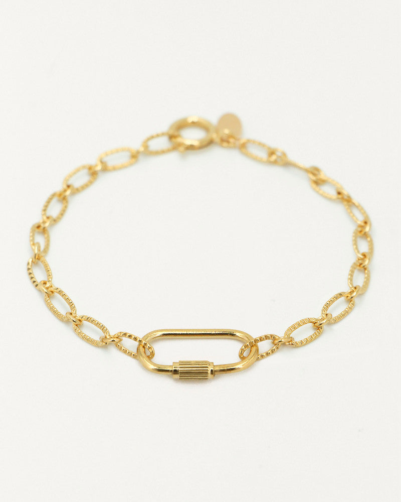 Bracelet Lock avec maille torsadée et fermoir type cadenas