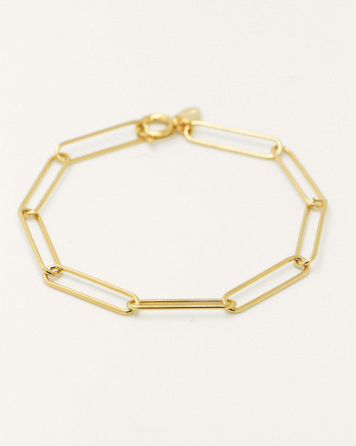 Bracelet doré à mailles xxl rectangulaires