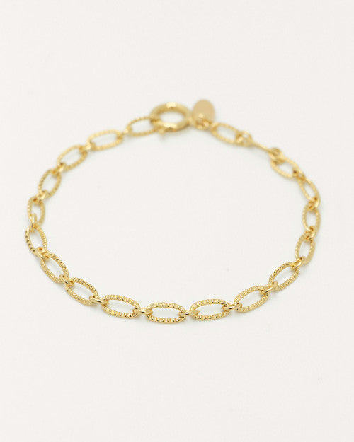 bracelet plaqué or 24 carats à maille torsadée