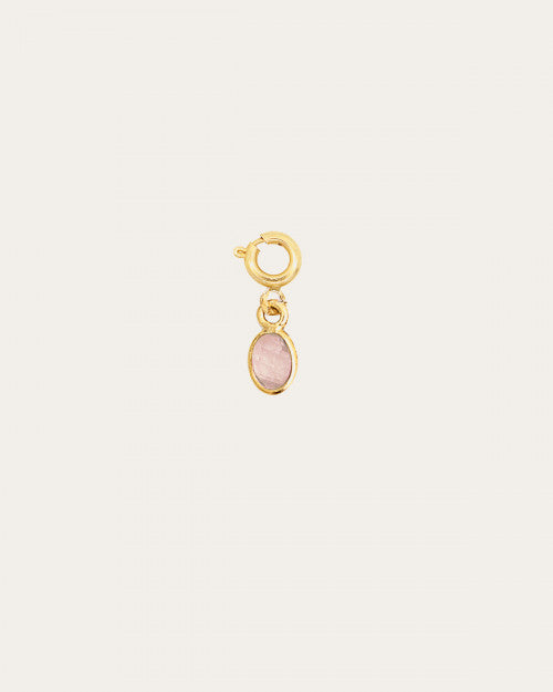 Pendentif grigri Nilaï avec pierre semi-précieuse calcédoine rose