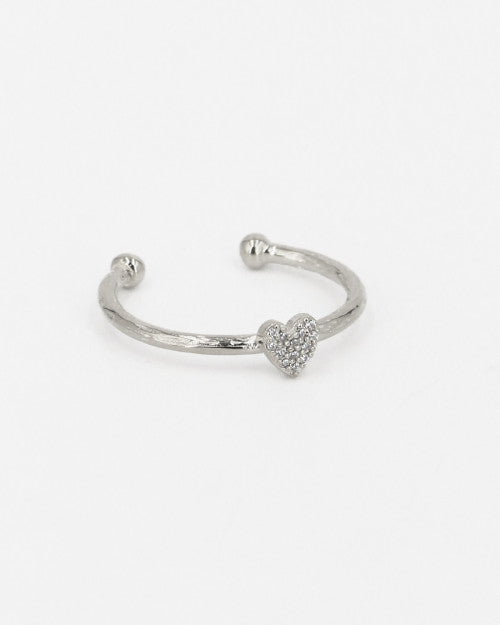 Bague Lily Puce Argentée