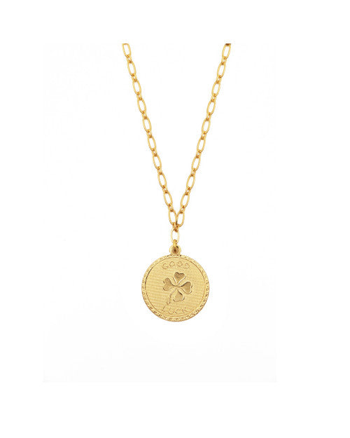 Collier Good Luck avec trèfle à quatre feuilles de chez nilai