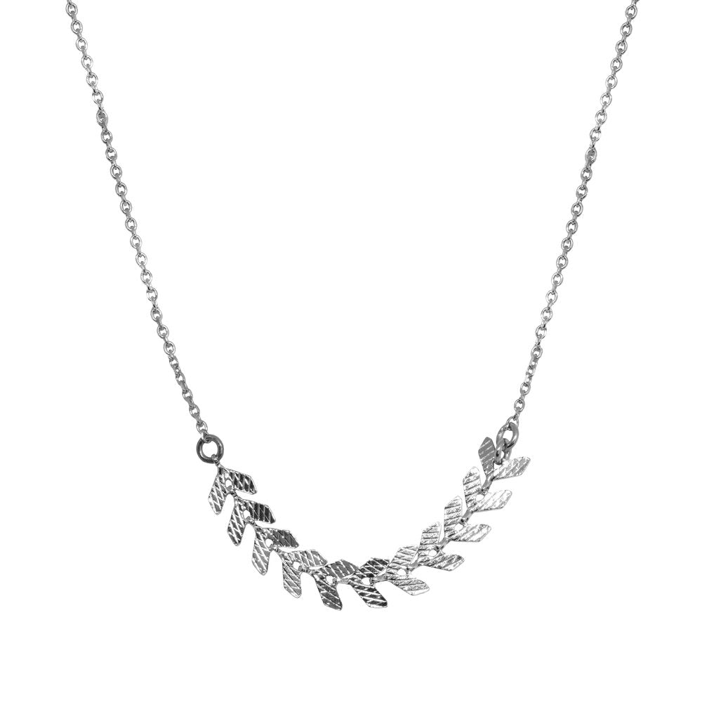 Collier Nilaï chaine fine motif épi de blé argent
