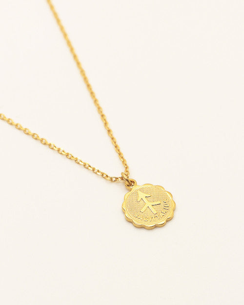 collier fin nilai avec signe astrologique du zodiaque sagittaire