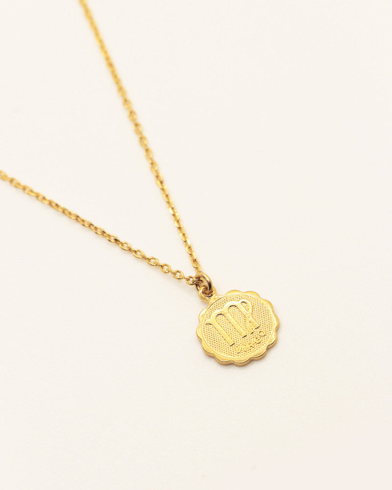 collier fin nilai avec signe astrologique du zodiaque vierge