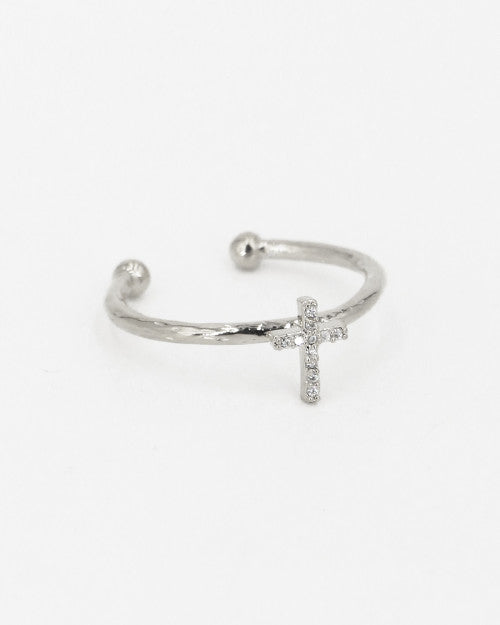 Bague Lily Puce Argentée