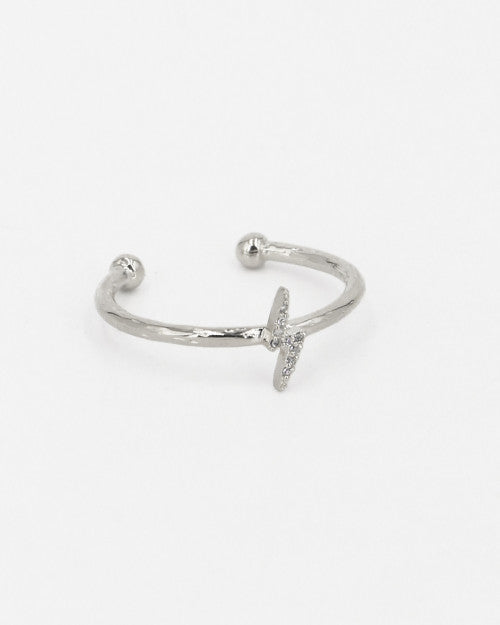 Bague Lily Puce Argentée