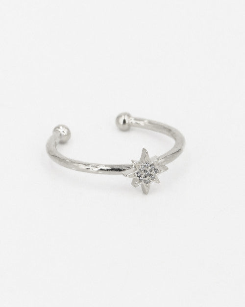 Bague Lily Puce Argentée