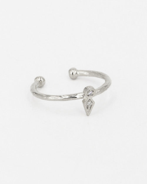 Bague Lily Puce Argentée