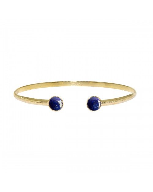 jonc athéna pointillé pierre quartz saphir