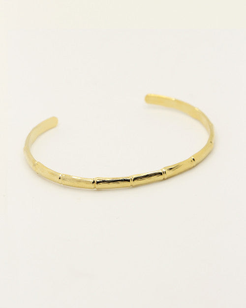 Jonc Nilaï type bamboo ajustable doré