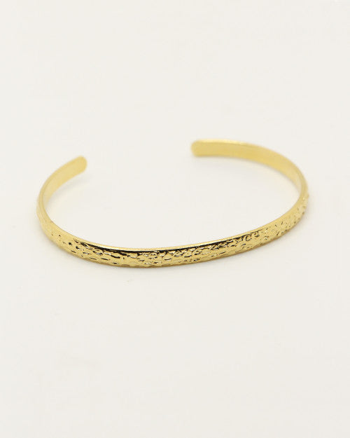 Jonc Nilaï texturé ajustable doré