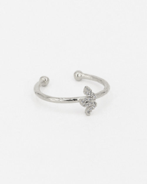 Bague Lily Puce Argentée