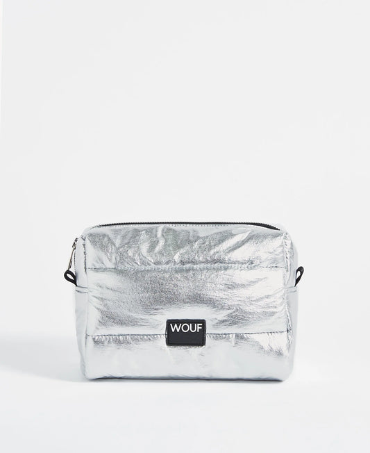 Silver Glossy Toiletry Bag