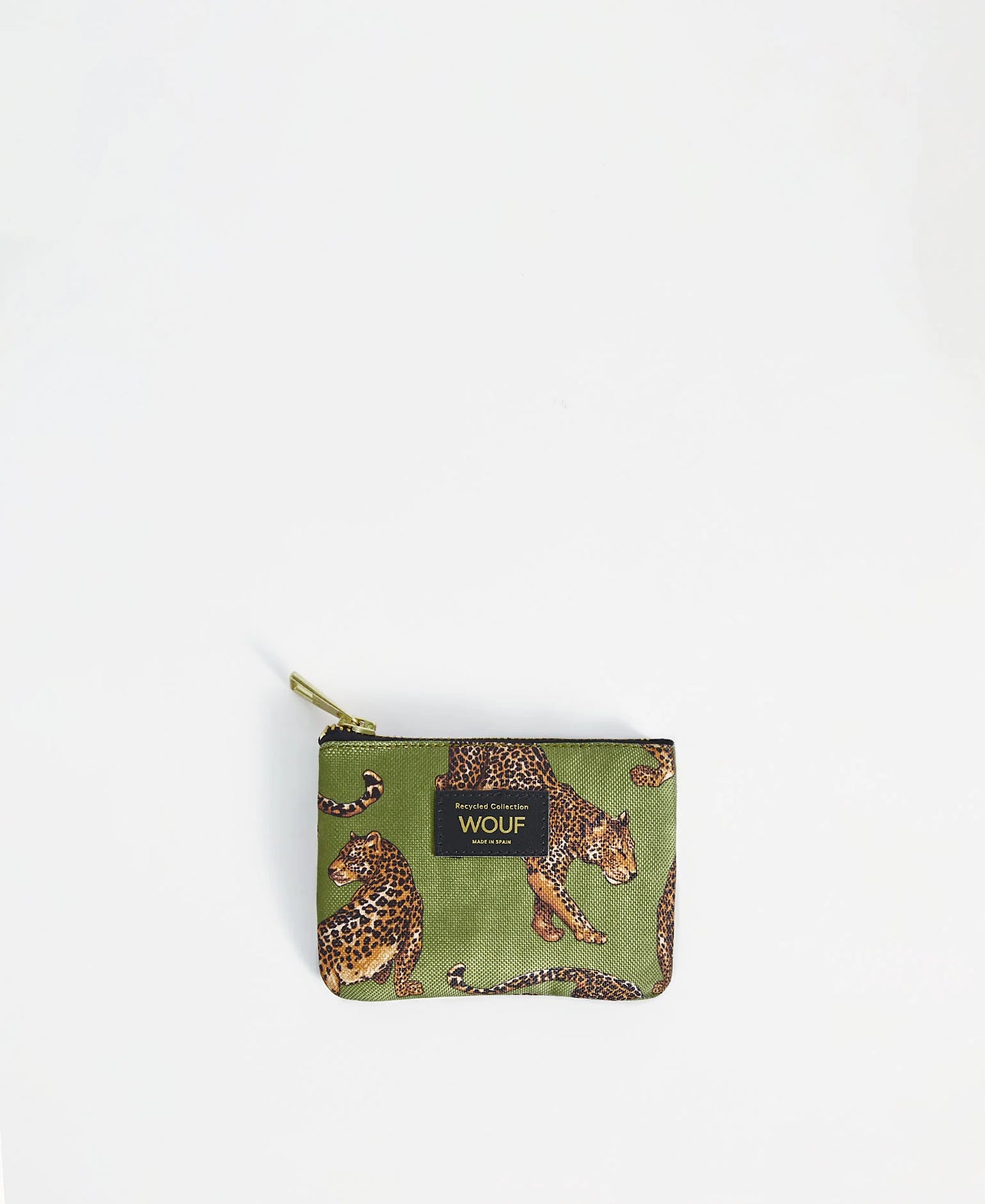 Olive Leopard Small Pouch