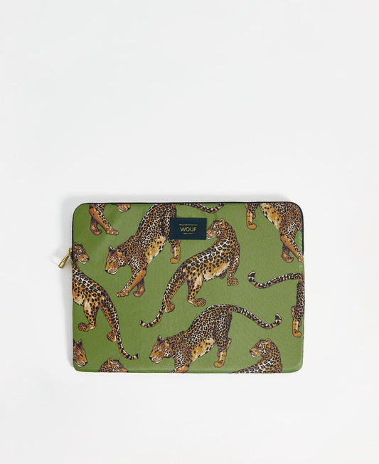 Olive Leopard Laptop Sleeve 13“ & 14“