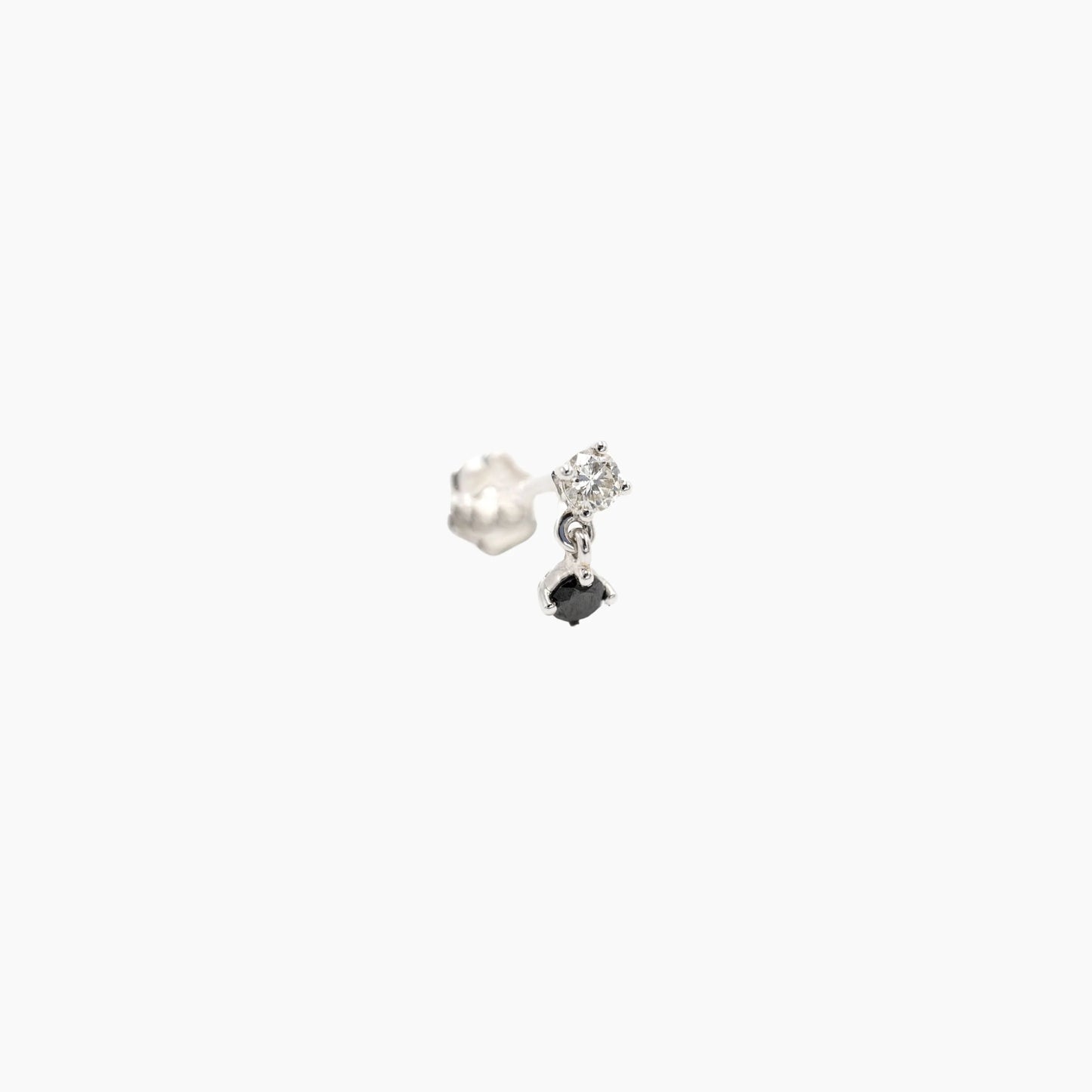 Piercing June Diamants Noirs - Or Blanc