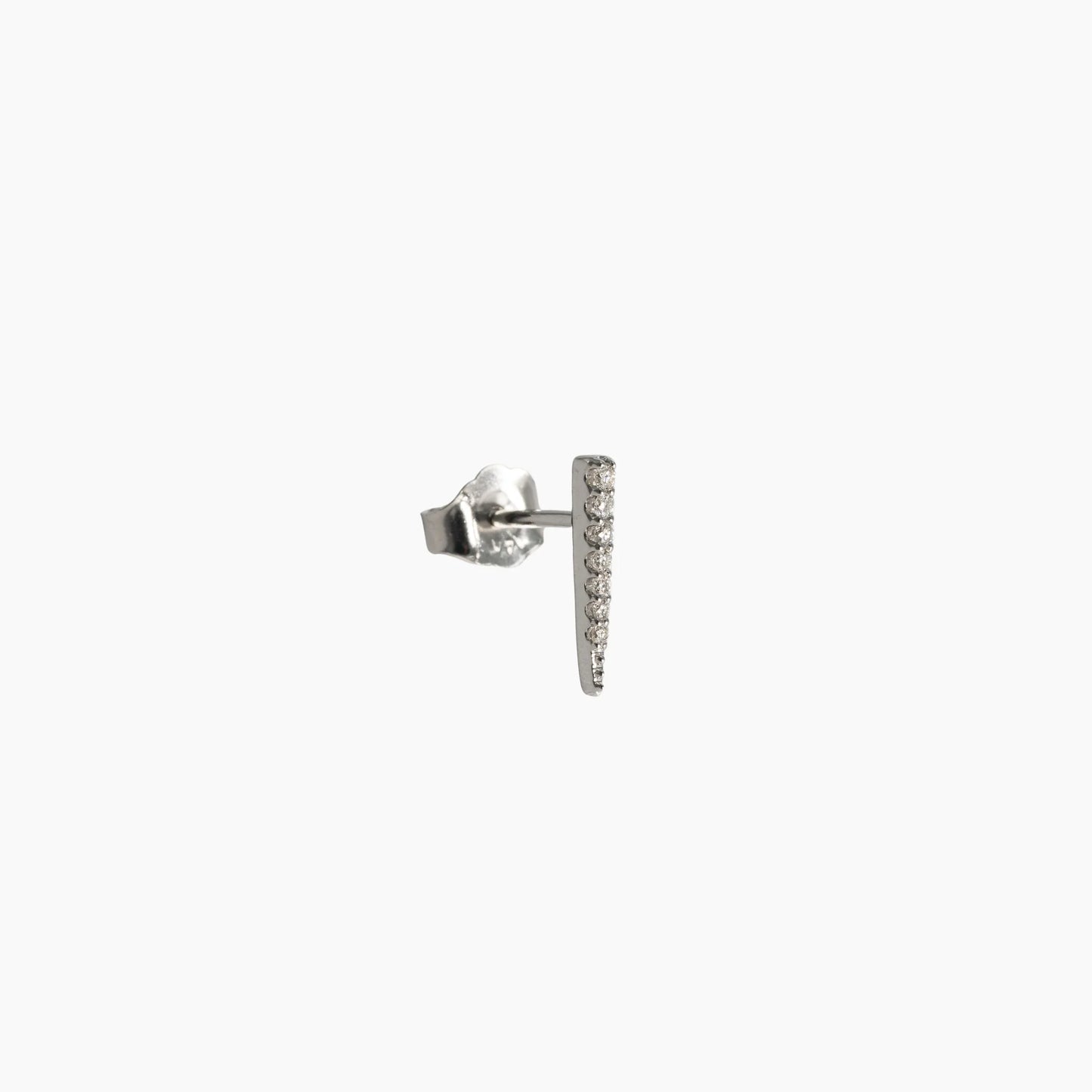 Boucle d'Oreille Unique - La Josie - Or Blanc