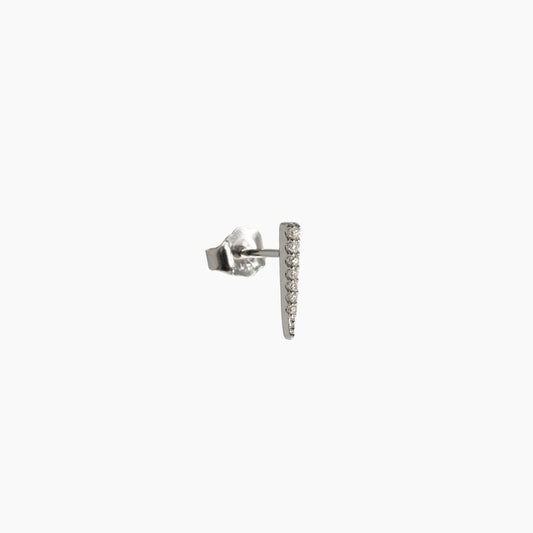 Boucle d'Oreille Unique - La Josie - Or Blanc